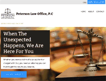 Tablet Screenshot of johnpetersonlaw.com